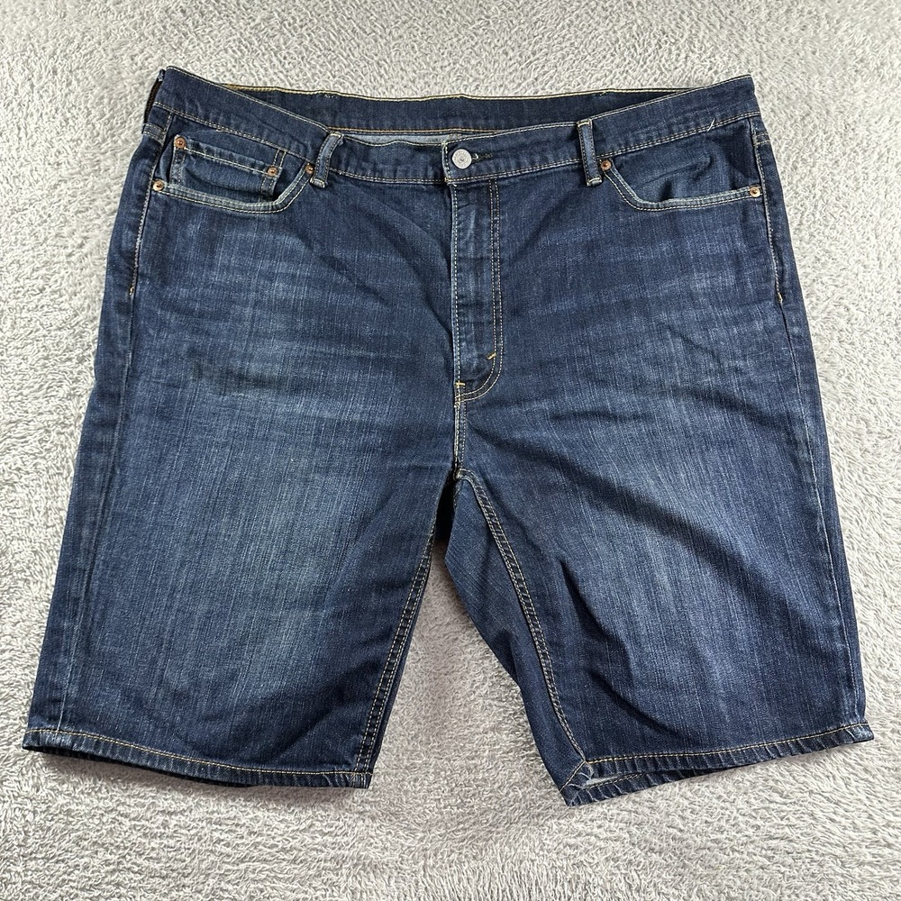 Levi 541 Jorts Denim Shorts Mens 42 10" Inseam Dark‎ Wash Faded